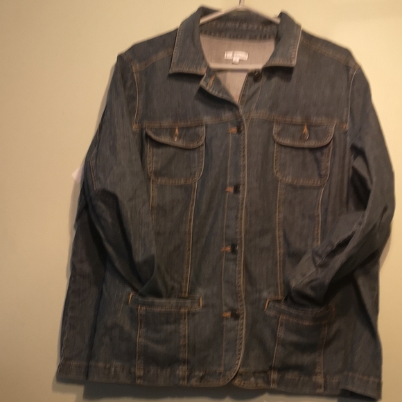 Croft & Barrow denim jacket blazer 1X - Picture 2 of 4